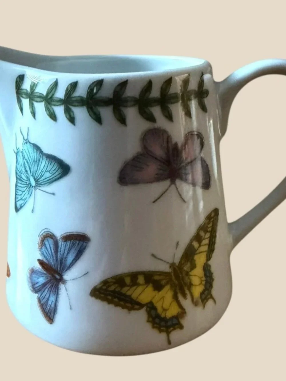 Portmeirion Studio Botanic Butterfly Creamer Milk Jug Pitcher Porcelain